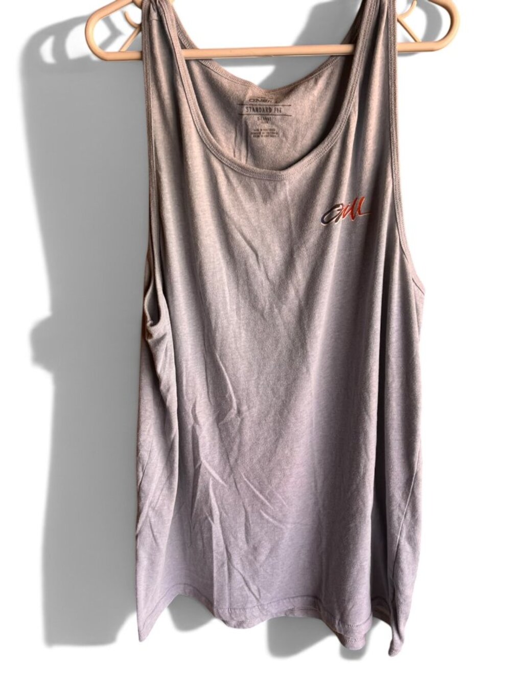 O'Neill Mens Grey Graphic Logo Tank Top Size XL